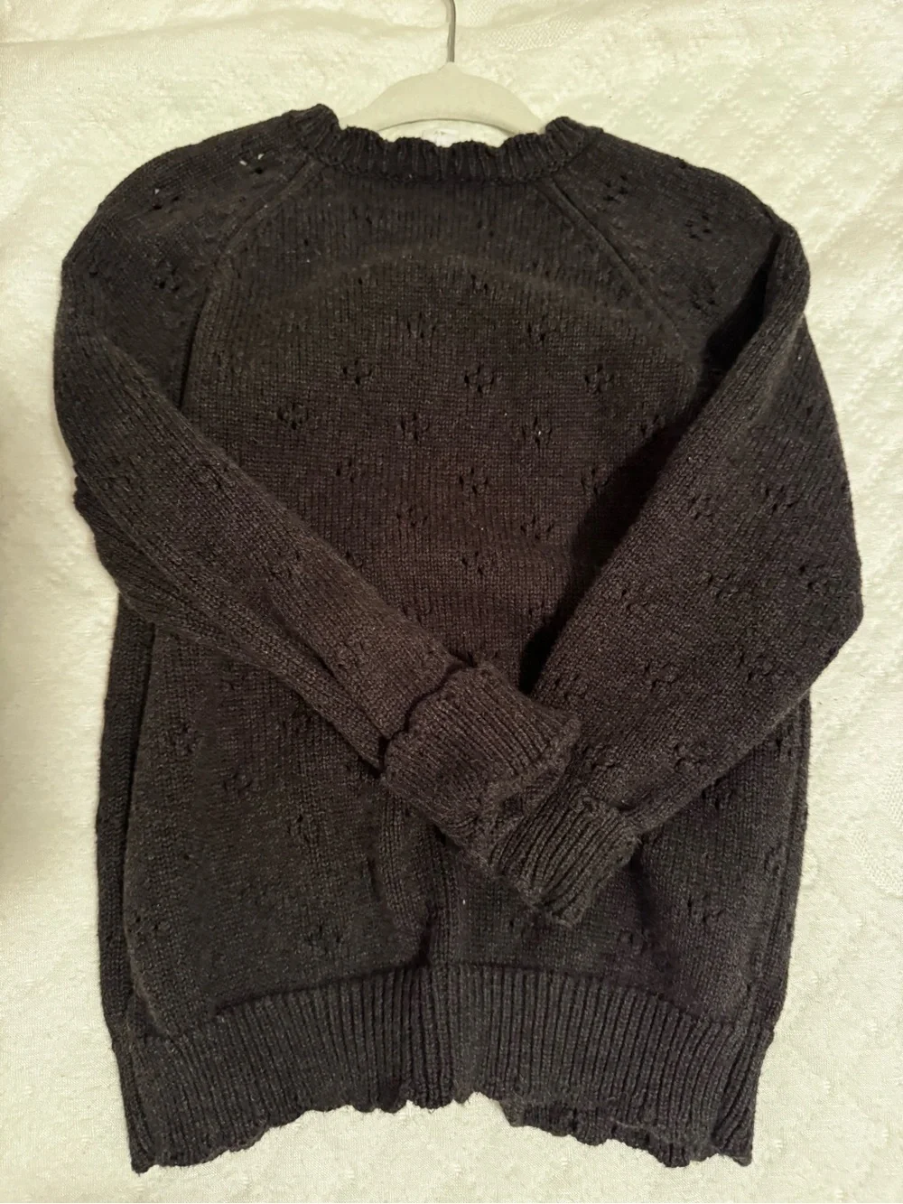 Jamie Kay Dark Gray Knit Cardigan with Wooden Buttons